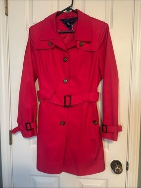 Tommy Hilfiger pink Belted Trench Coat